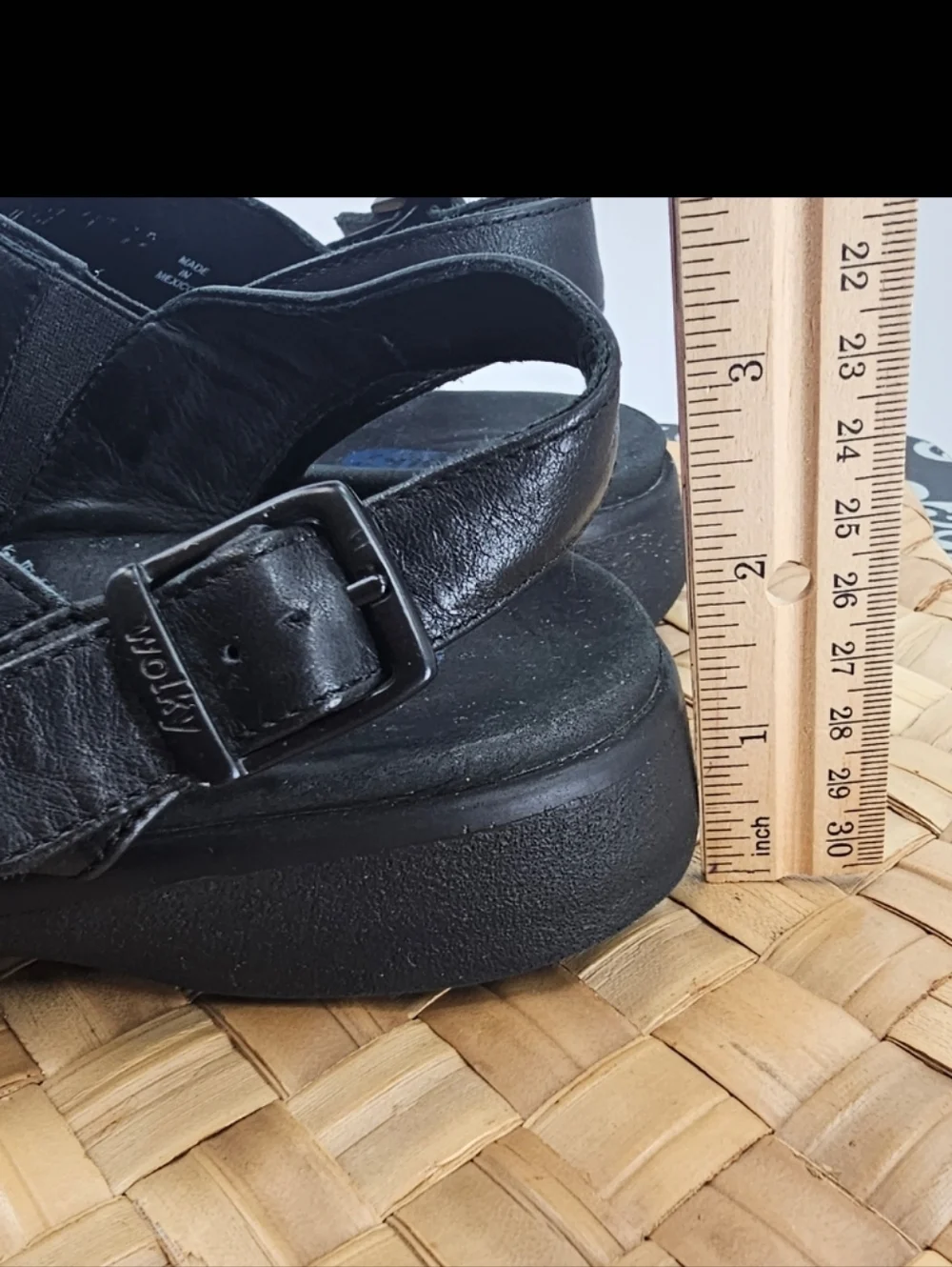 Wolky Nimes Black Sandals Size 42